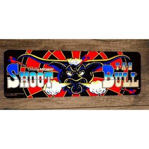 Shoot The Bull Arcade Marquee 4x12 Metal Wall Sign Poster Video Game‎